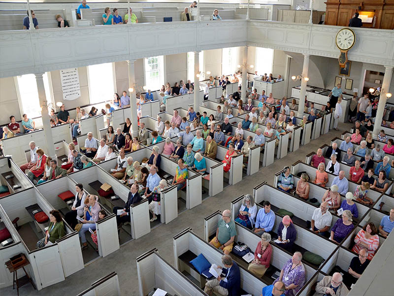 Congregation in pews